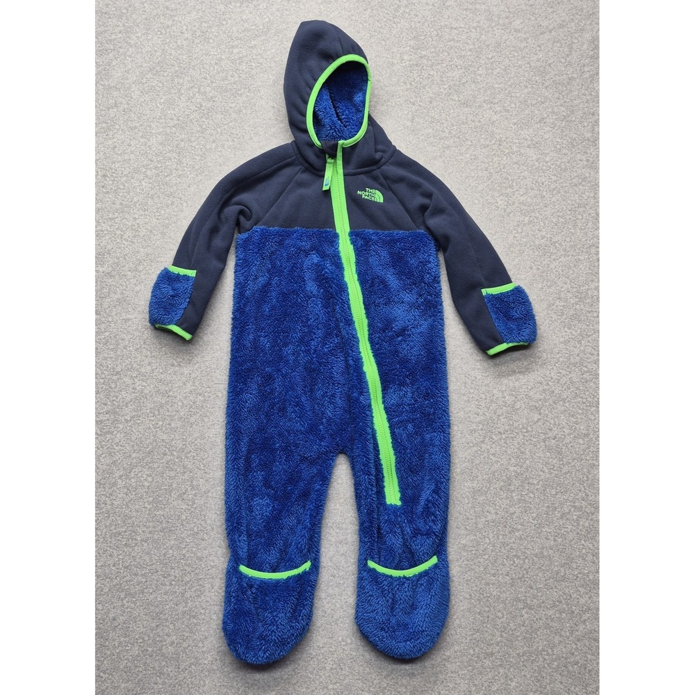 The North Face Denali Fleece Bunting Infant 12-18 Months Blue Snowsuit One Piece